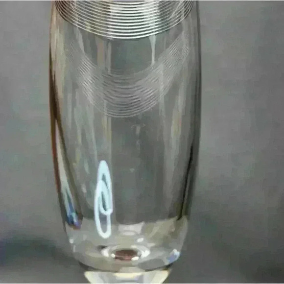 Ralph Lauren Navigator Gold Crystal Champagne Flute (ONE) Toasting Glass Signed - Picture 4 of 4